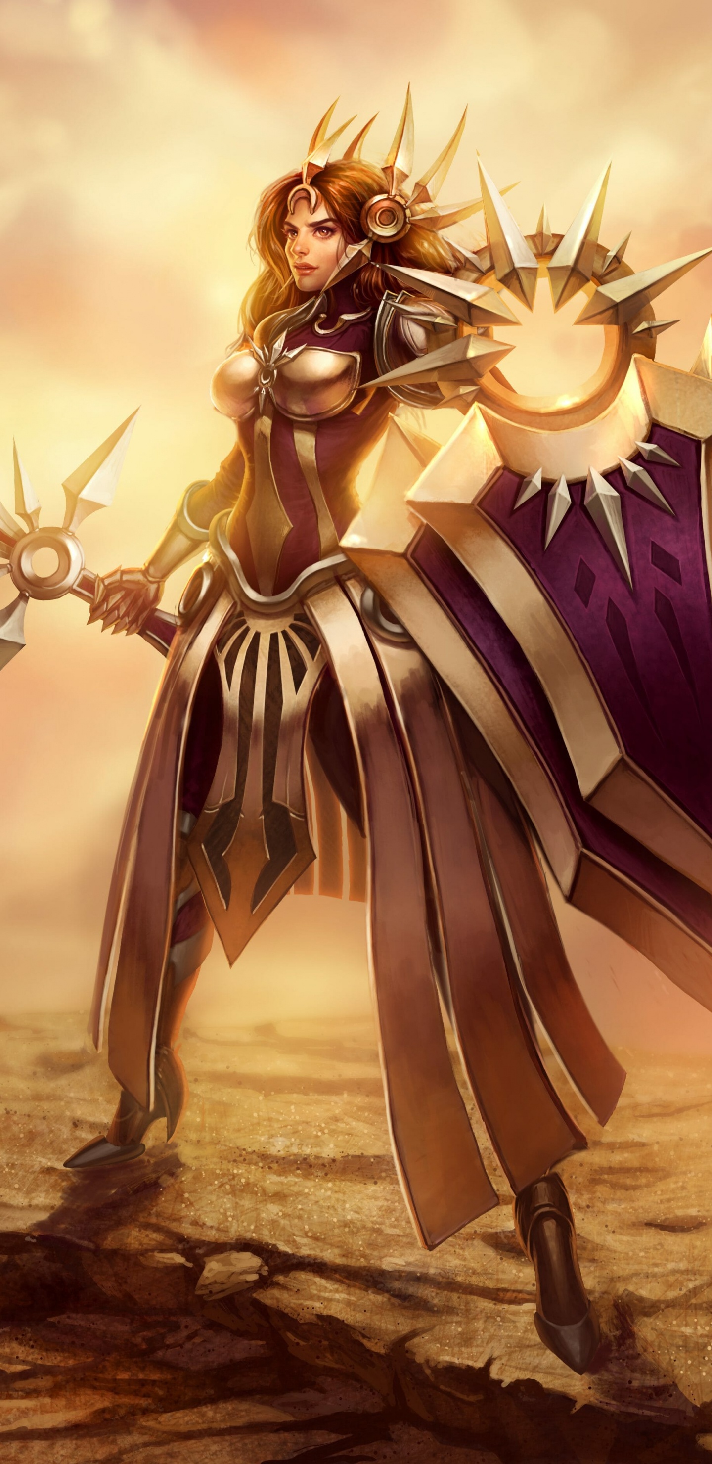 Обои Лига легенд, Уровня список, мифология, иллюстрация, военачальник в разрешении 1440x2960