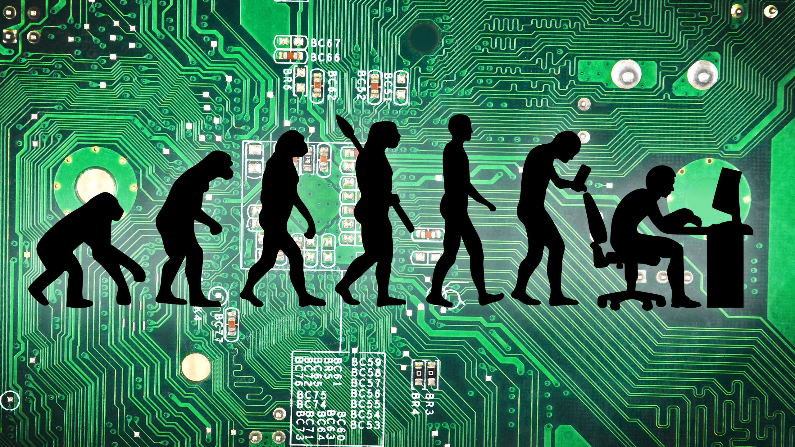 Обои зеленый, технологии, графический дизайн, иллюстрация, арт в разрешении 2560x1440