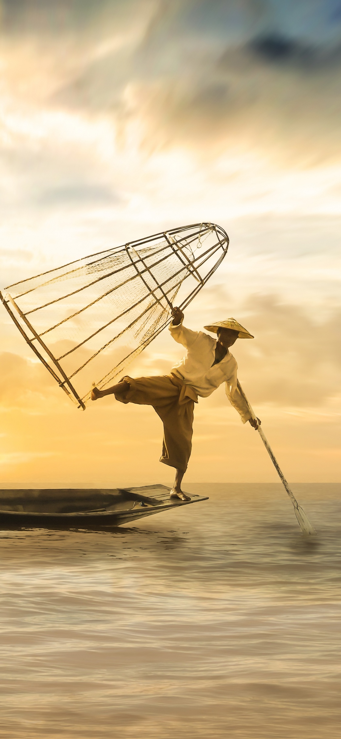 Обои рыболовство, рыбак, лодка, Рекреационные лодки рыбная ловля, перевозка воды в разрешении 1125x2436