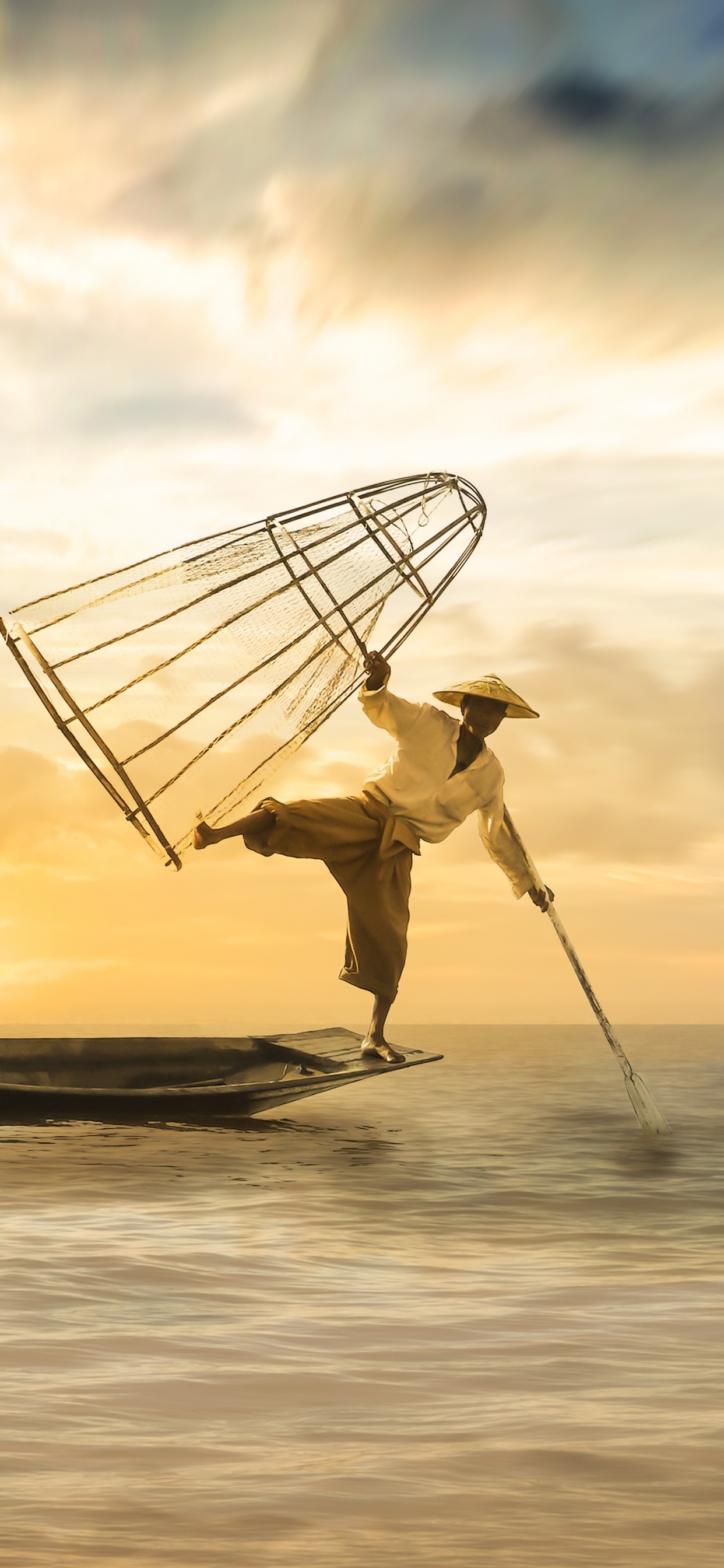 Обои рыболовство, рыбак, лодка, Рекреационные лодки рыбная ловля, перевозка воды в разрешении 1242x2688