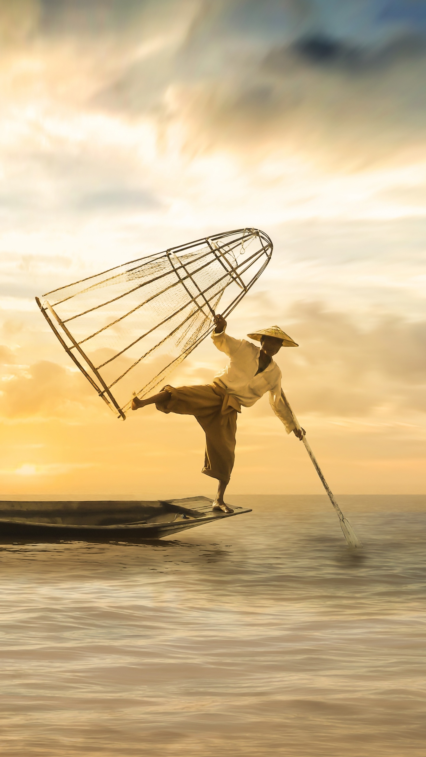 Обои рыболовство, рыбак, лодка, Рекреационные лодки рыбная ловля, перевозка воды в разрешении 1440x2560