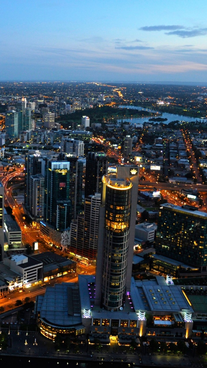 Обои городской пейзаж, город, городской район, небоскреб, башня в разрешении 720x1280