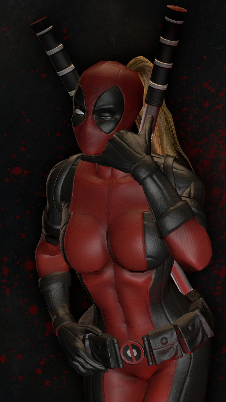 Обои дэдпул, мышца, фигурка, плоть, темнота в разрешении 750x1334