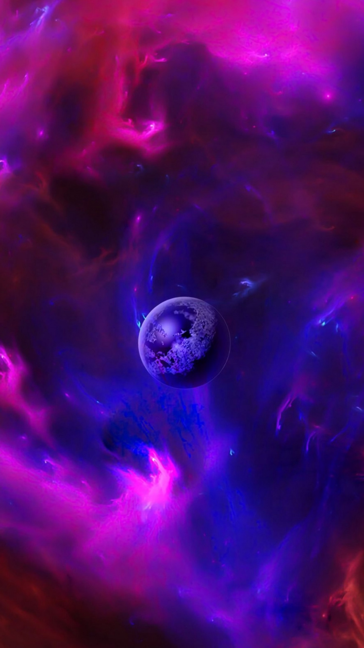 Обои атмосфера, планшет, пурпур, синий, Фиолетовый в разрешении 750x1334