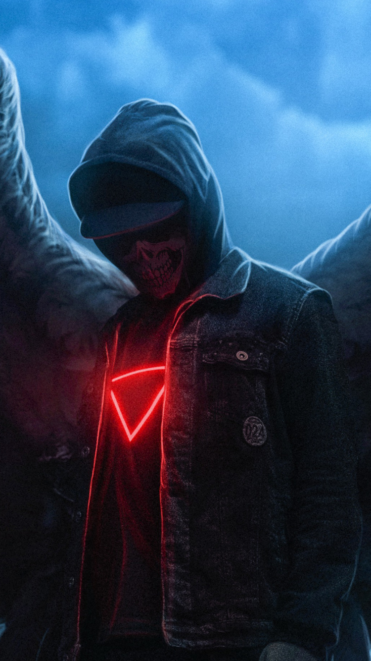 Обои демон, темнота, сверхъестественное существо, мифология, Цифровой композитинг в разрешении 750x1334