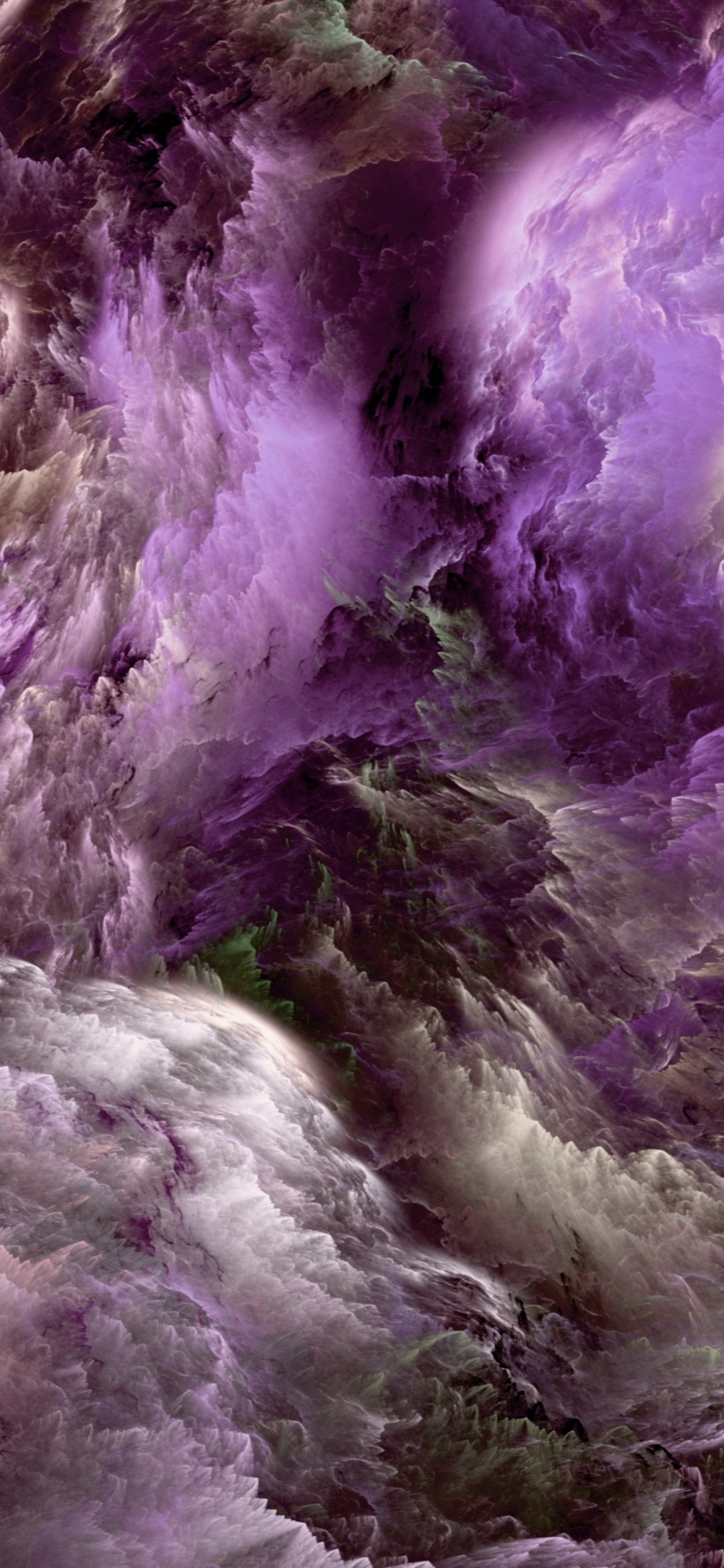 Обои абстрактные облака, абстрактное искусство, облако, холст, живопись в разрешении 1125x2436