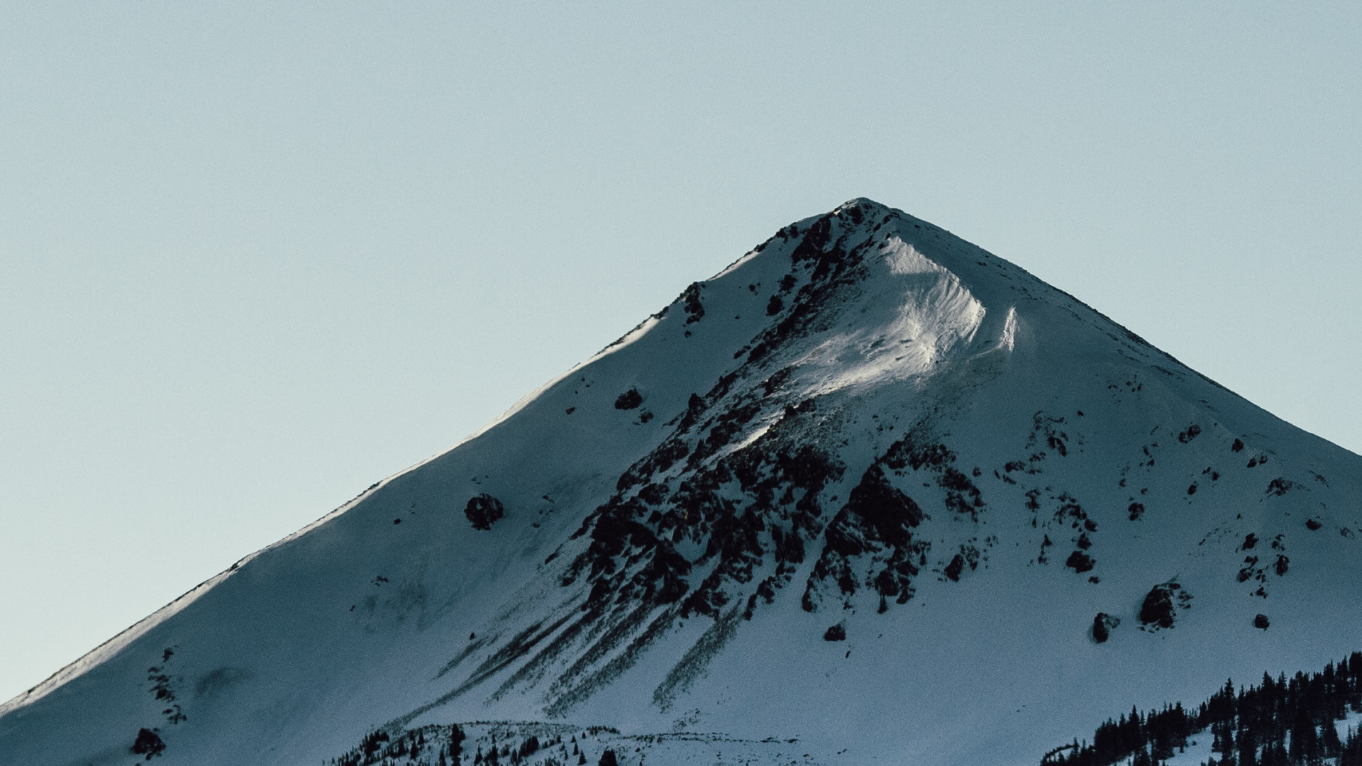 Обои горный рельеф, гора, нагорье, снег, Упал в разрешении 1920x1080