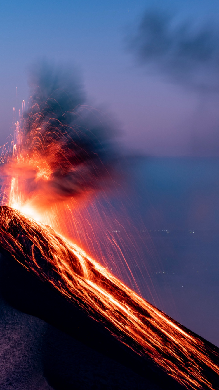 Обои шрумат, облако, пейзаж, горизонт, автомобильное освещение в разрешении 750x1334