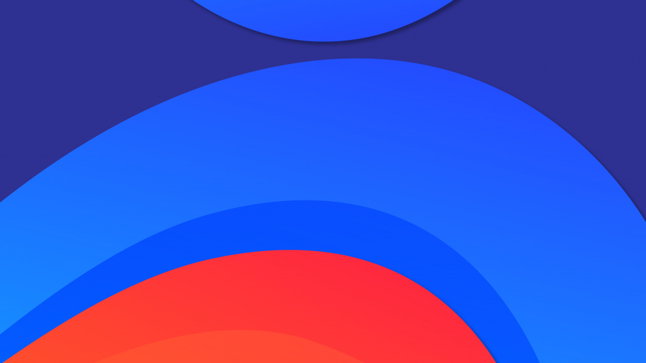 Обои Оранжевый цвет, графический дизайн, красочность, синий, лазурный в разрешении 1280x720