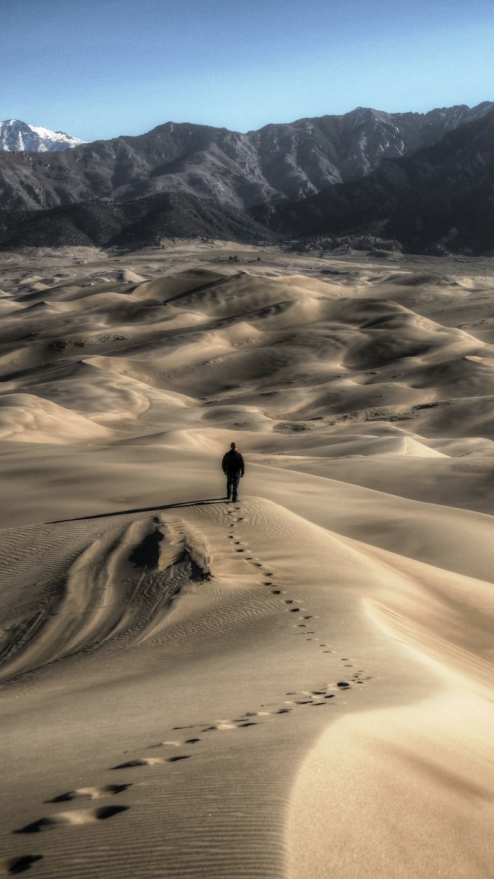 Обои высокая дюна, Дюна, парк, национальный парк, песок в разрешении 720x1280