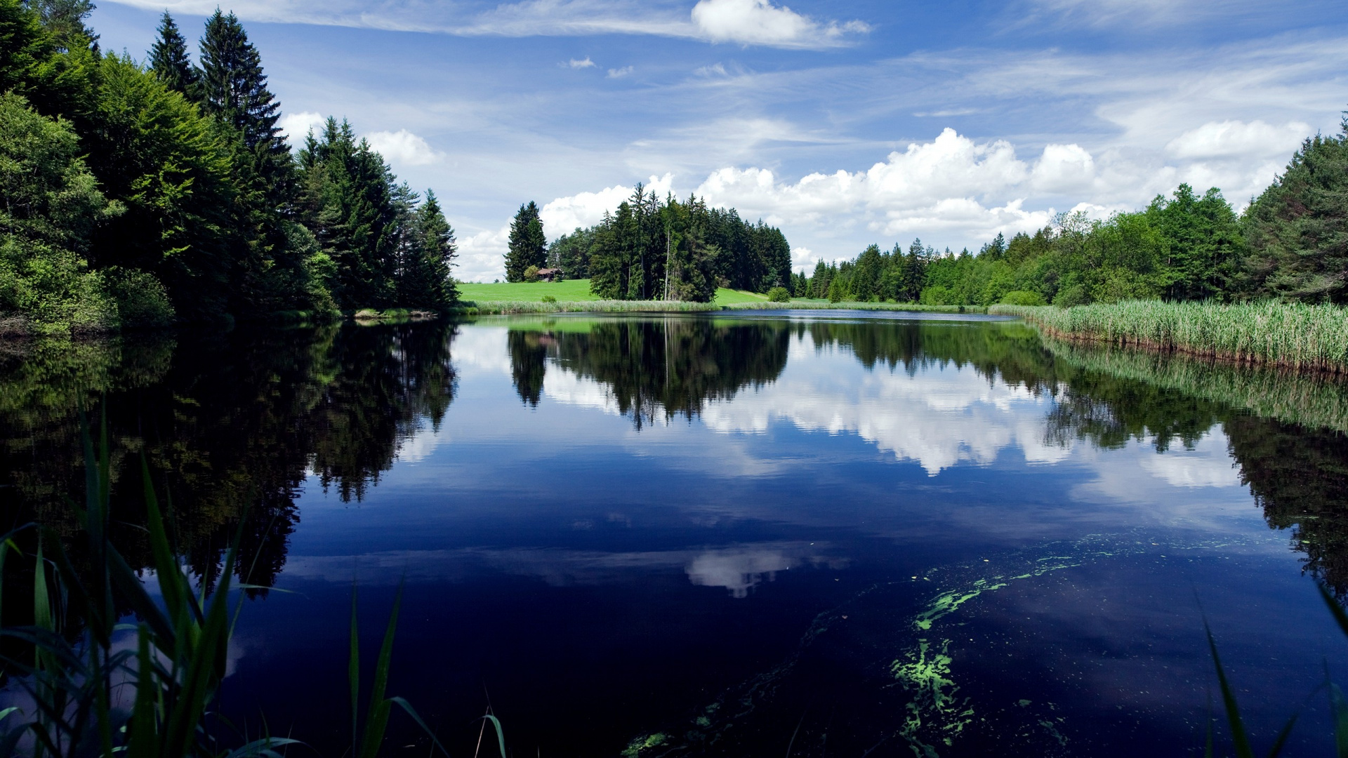 Обои отражение, природа, водоем, вода, озеро в разрешении 1920x1080