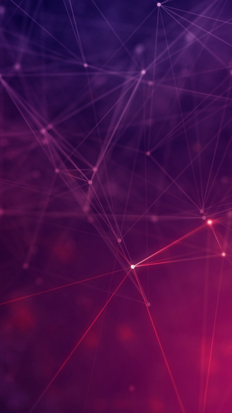 Обои полигон, пурпур, свет, линия, узор в разрешении 750x1334