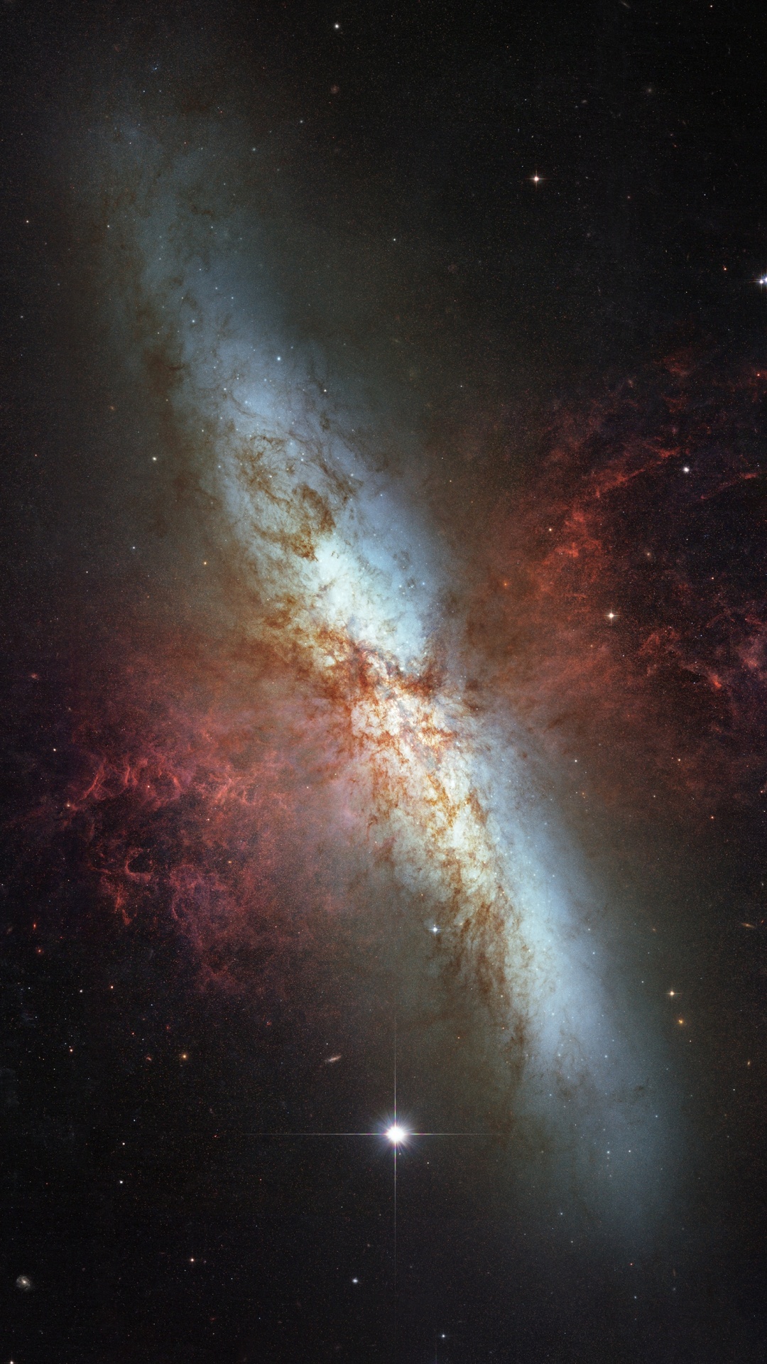 Обои космос, атмосфера, Млечный Путь, астрономический объект, Галактика в разрешении 1080x1920