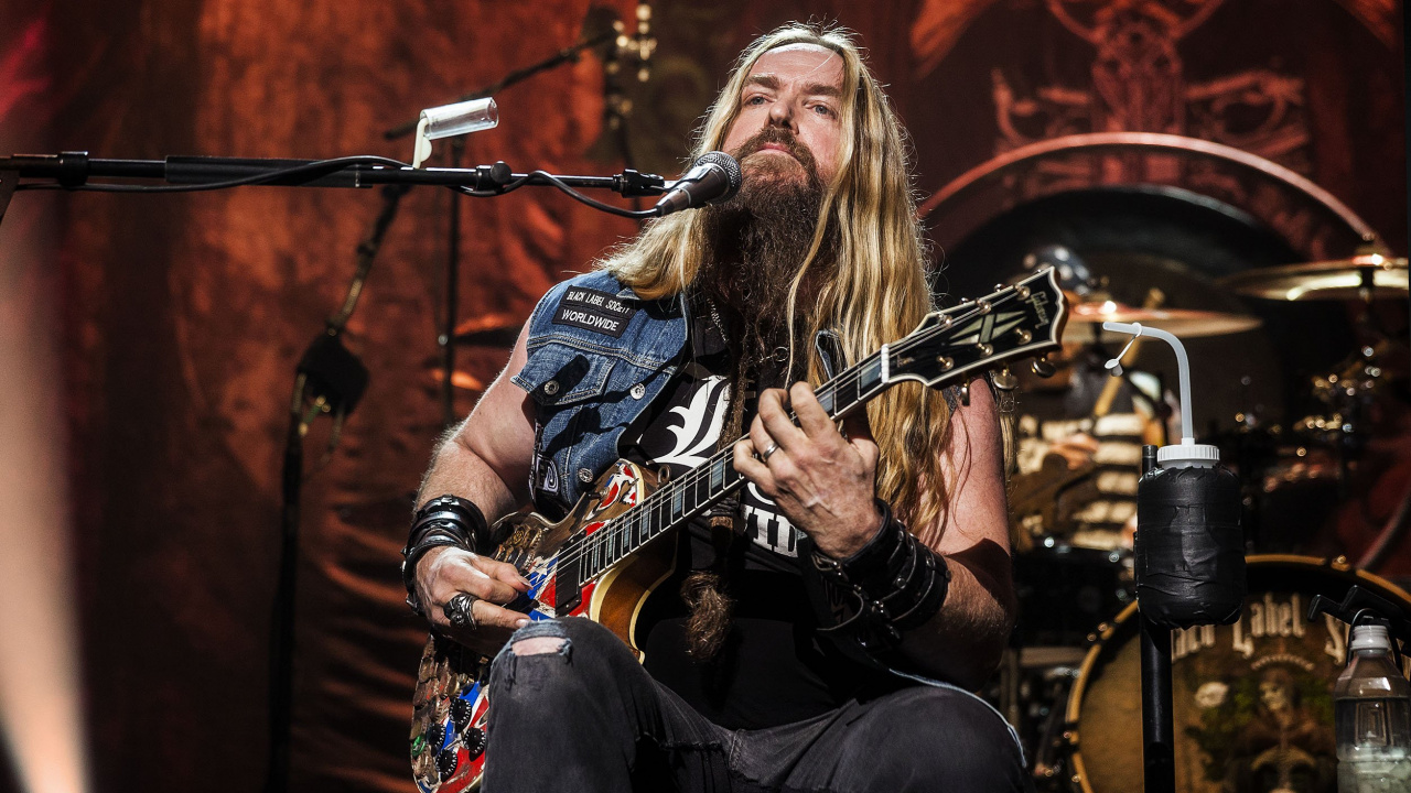 Обои Закк Уайлд, гитара, Черный Общество Этикетка, музыкант, гитарист в разрешении 1280x720