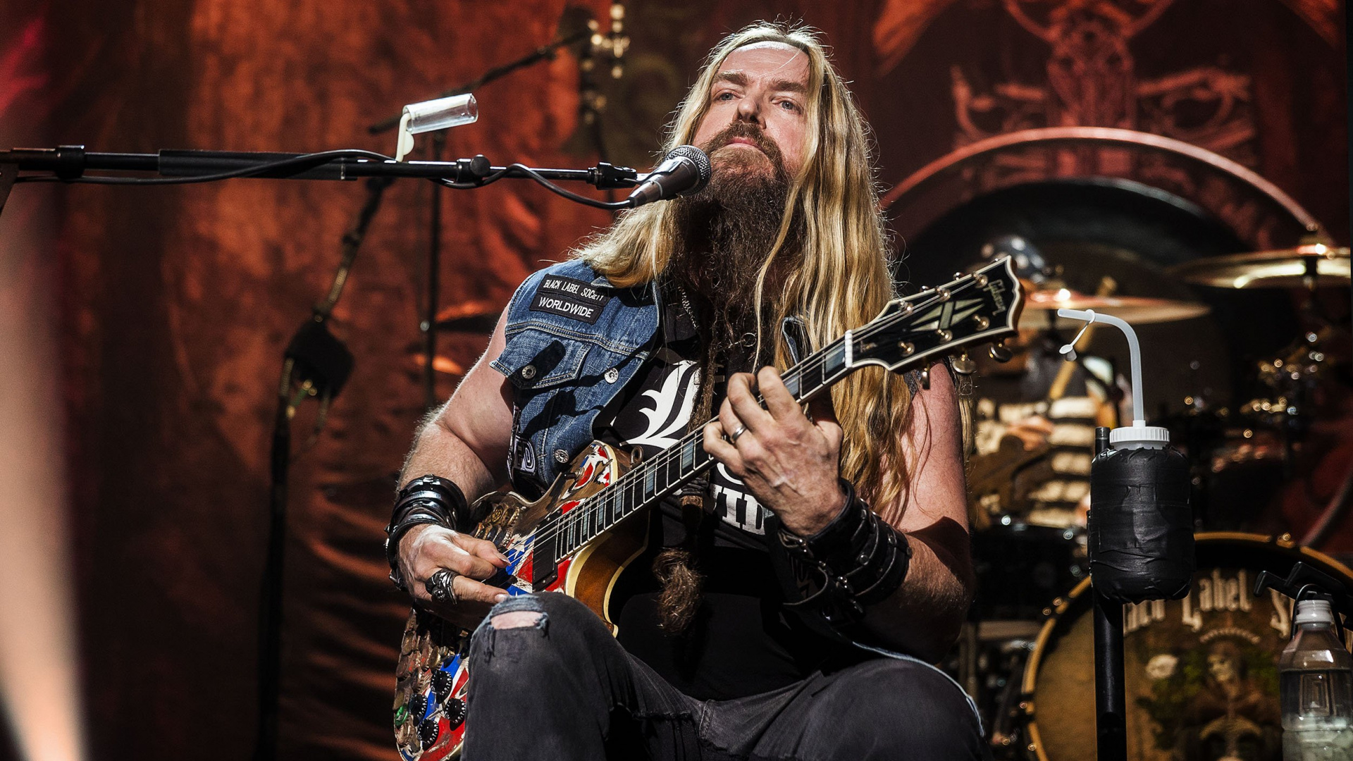 Обои Закк Уайлд, гитара, Черный Общество Этикетка, музыкант, гитарист в разрешении 1920x1080