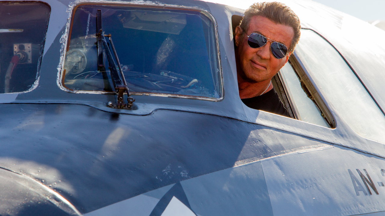 Обои Сильвестр Сталлоне, Неудержимые 3, Неудержимые, самолет, аэрокосмическая техника в разрешении 1280x720