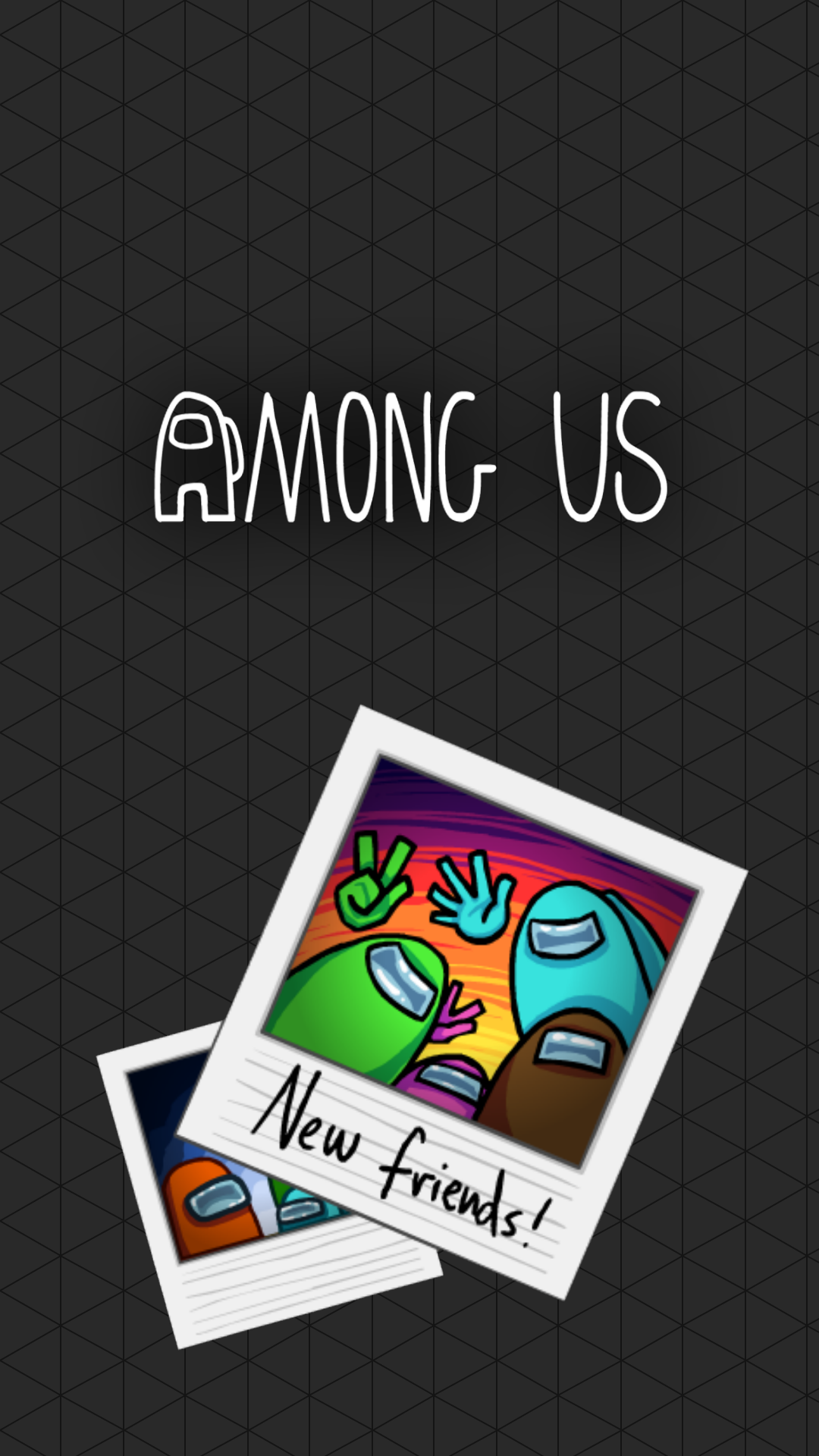 Обои среди нас обои, Among Us, текст, узор, символ в разрешении 1080x1920