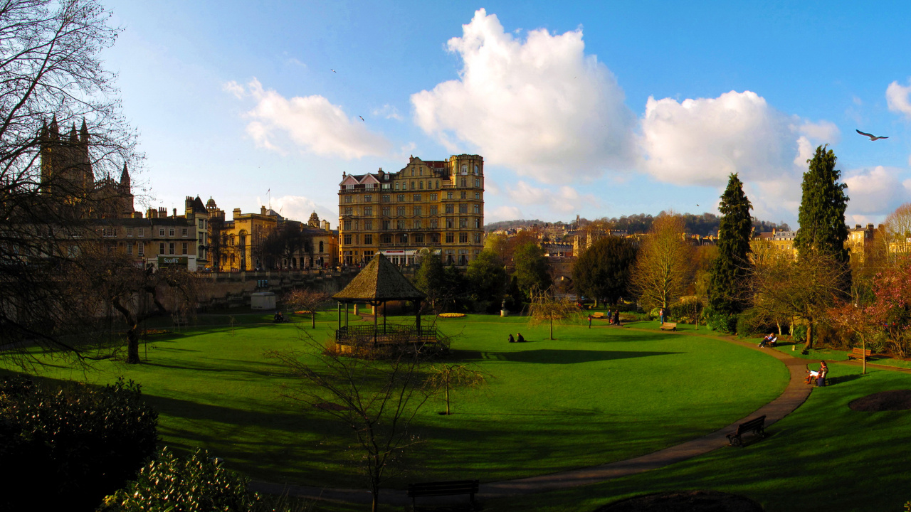 Обои Парад Садов, природа, имущество, величественный дом, кампус в разрешении 1280x720