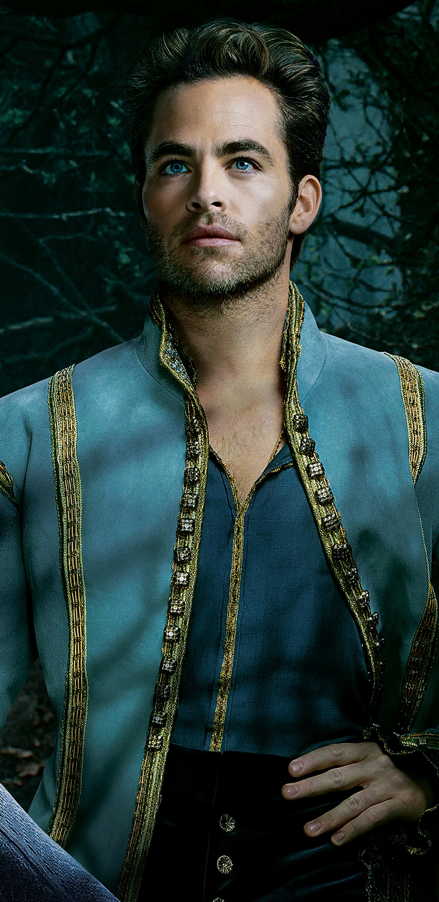 Обои Крис Пайн, Анна Кендрик, В лес, прекрасный принц, красота в разрешении 1440x2960