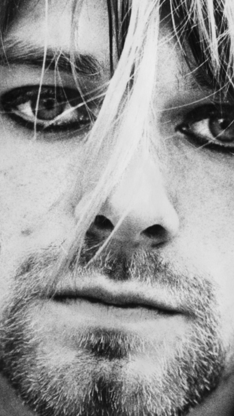 Обои нирвана, лицо, нос, бровь, человек в разрешении 750x1334