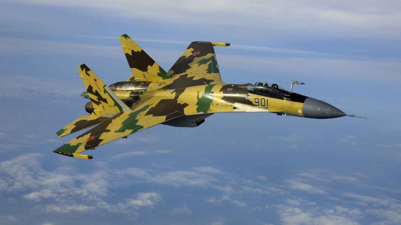 Обои самолеты, сухой, самолет, воздушные силы, военный самолет в разрешении 1366x768