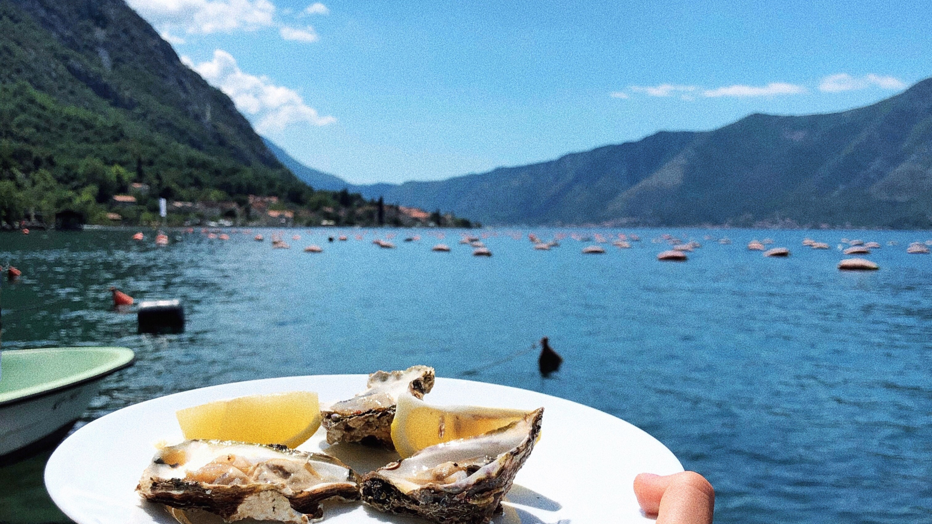 Обои вода, перевозка воды, фьорд, лодка, озерный край в разрешении 1920x1080