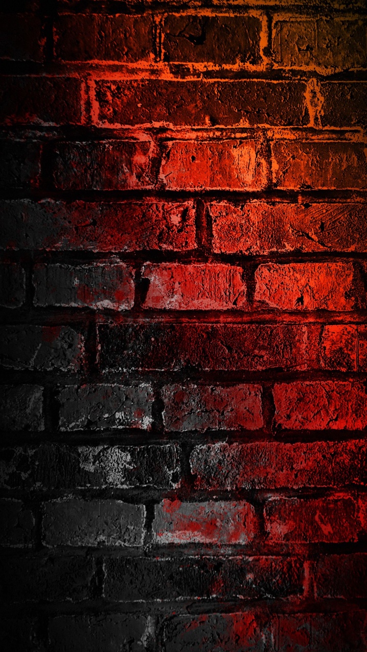 Обои кирпич, висгун - социальная сеть, смартфон, коричневый цвет, прямоугольник в разрешении 720x1280