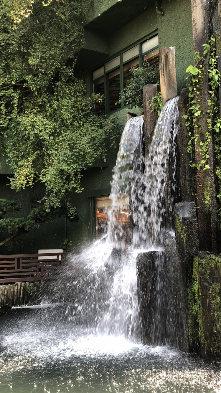 Обои природа, водопад, гидроресурсы, водоток, вода в разрешении 750x1334