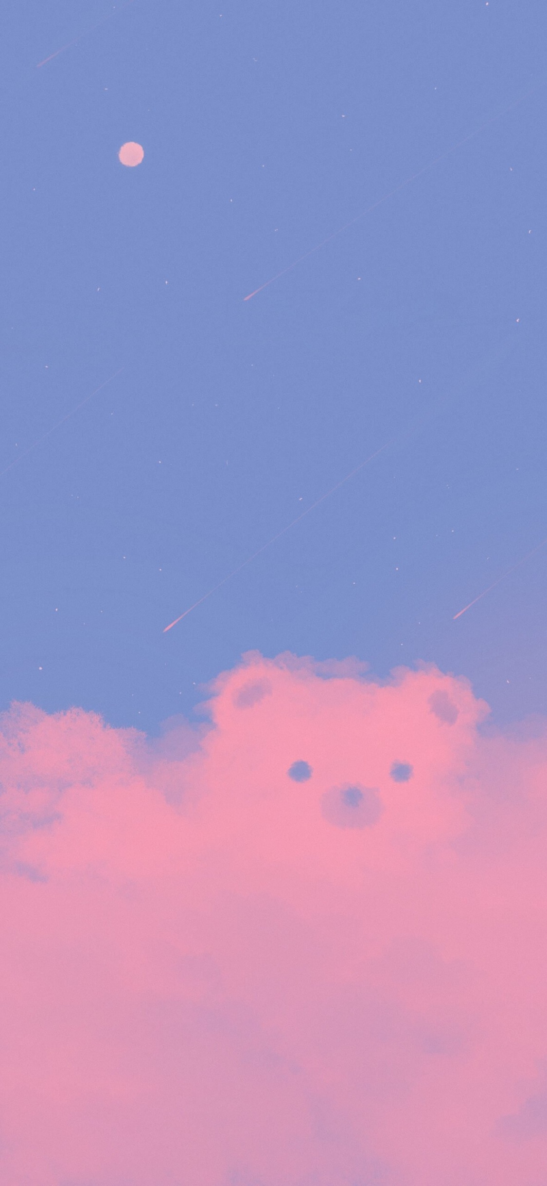 Обои светофор, облако, атмосфера, лазурный, пурпур в разрешении 1125x2436