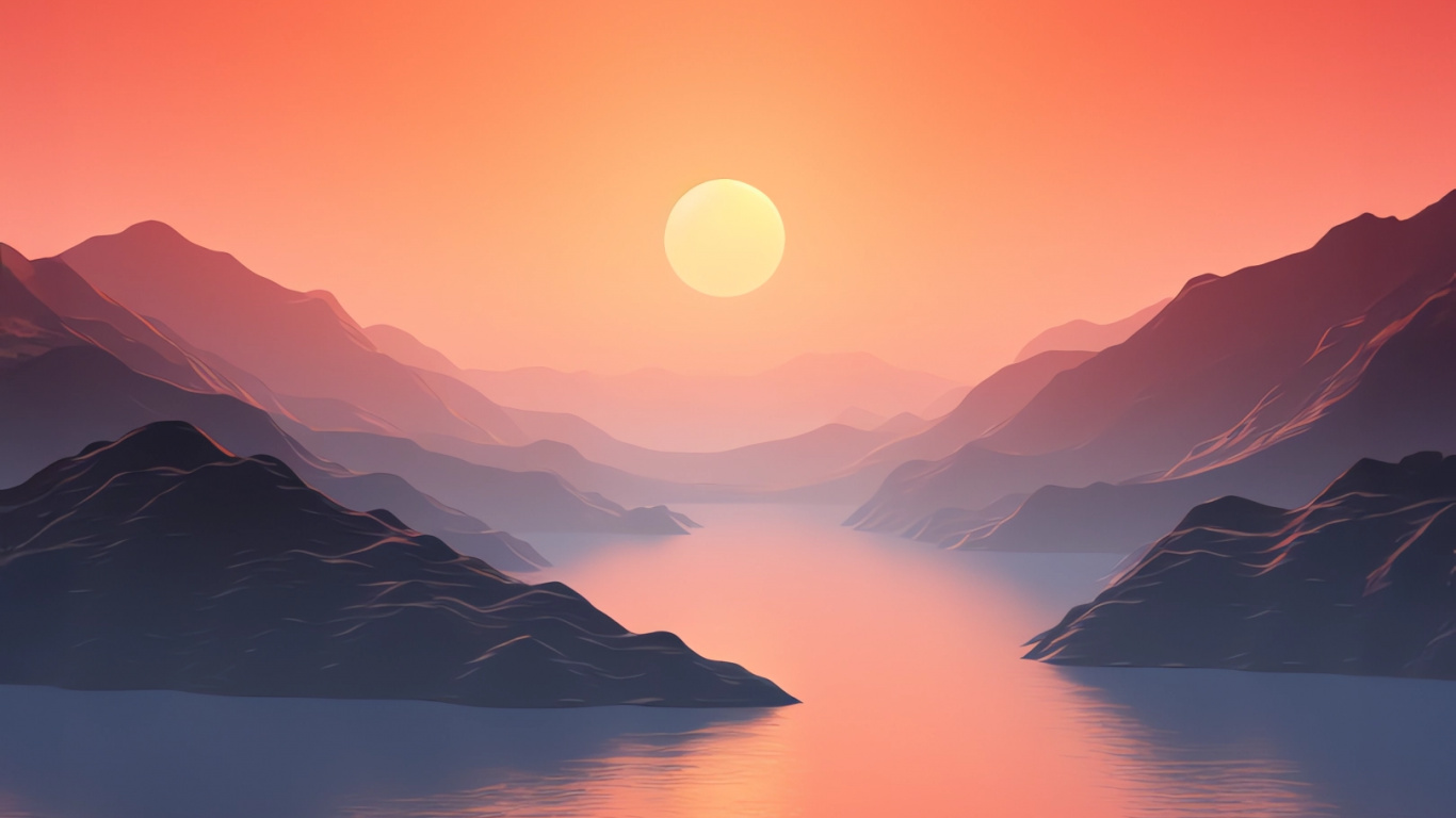 Обои гора, вода, облако, атмосфера, гидроресурсы в разрешении 1366x768