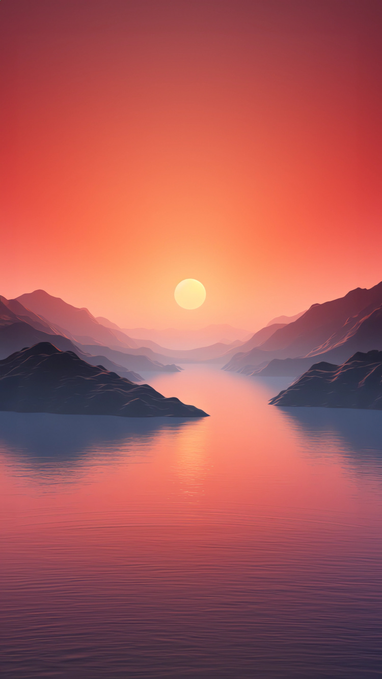 Обои гора, вода, облако, атмосфера, гидроресурсы в разрешении 750x1334