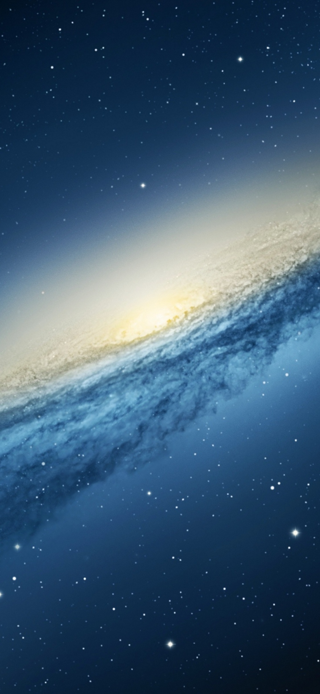 Обои атмосфера, горизонт, синий, спокойный, космическое пространство в разрешении 1125x2436