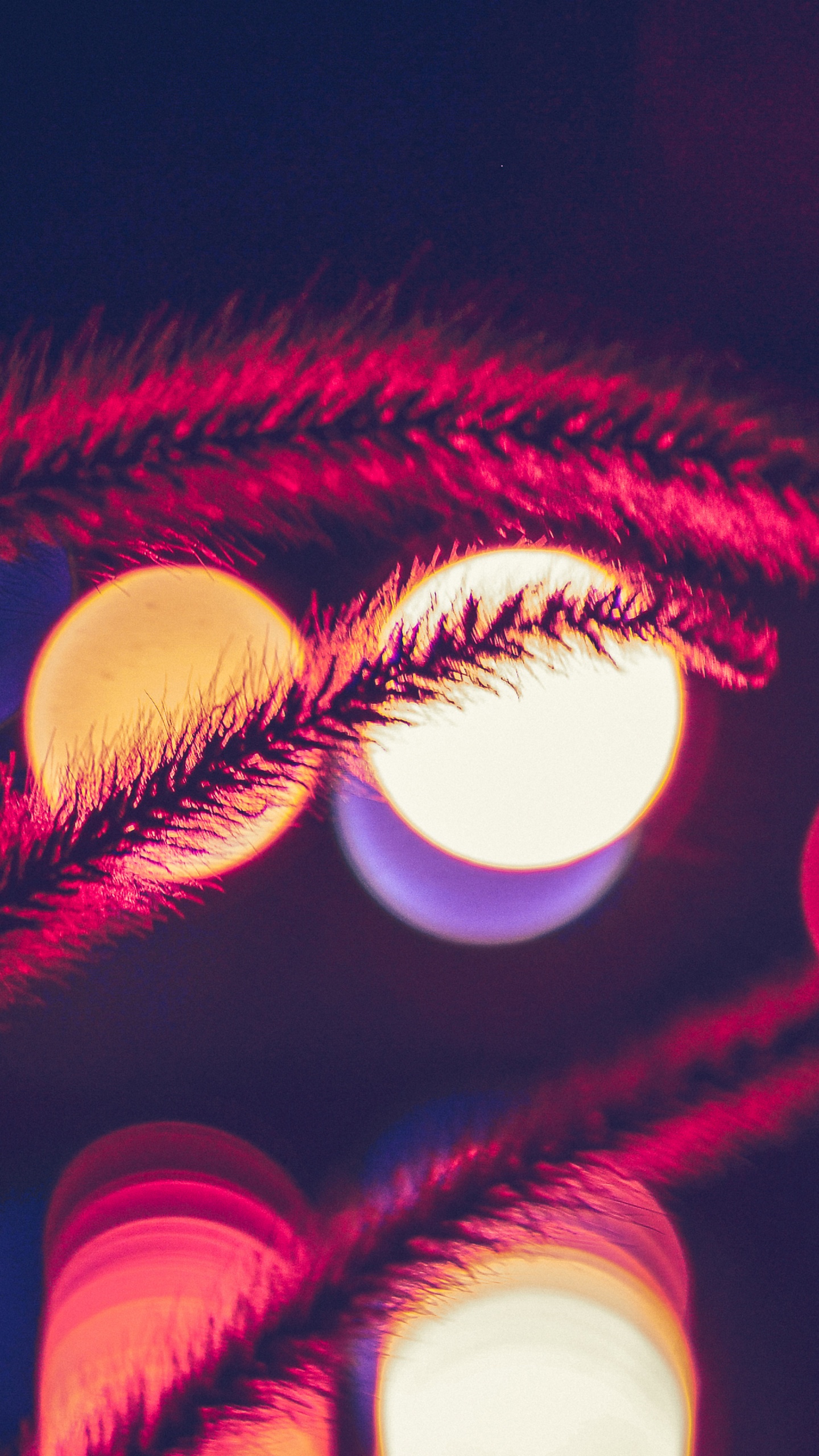 Обои боке, синий, красный цвет, свет, пурпур в разрешении 1440x2560