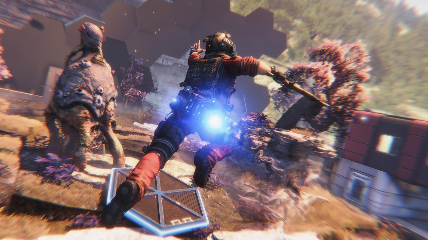 Обои дерево, titanfall 2, компьютерная игра, игра, игра-боевик в разрешении 1366x768