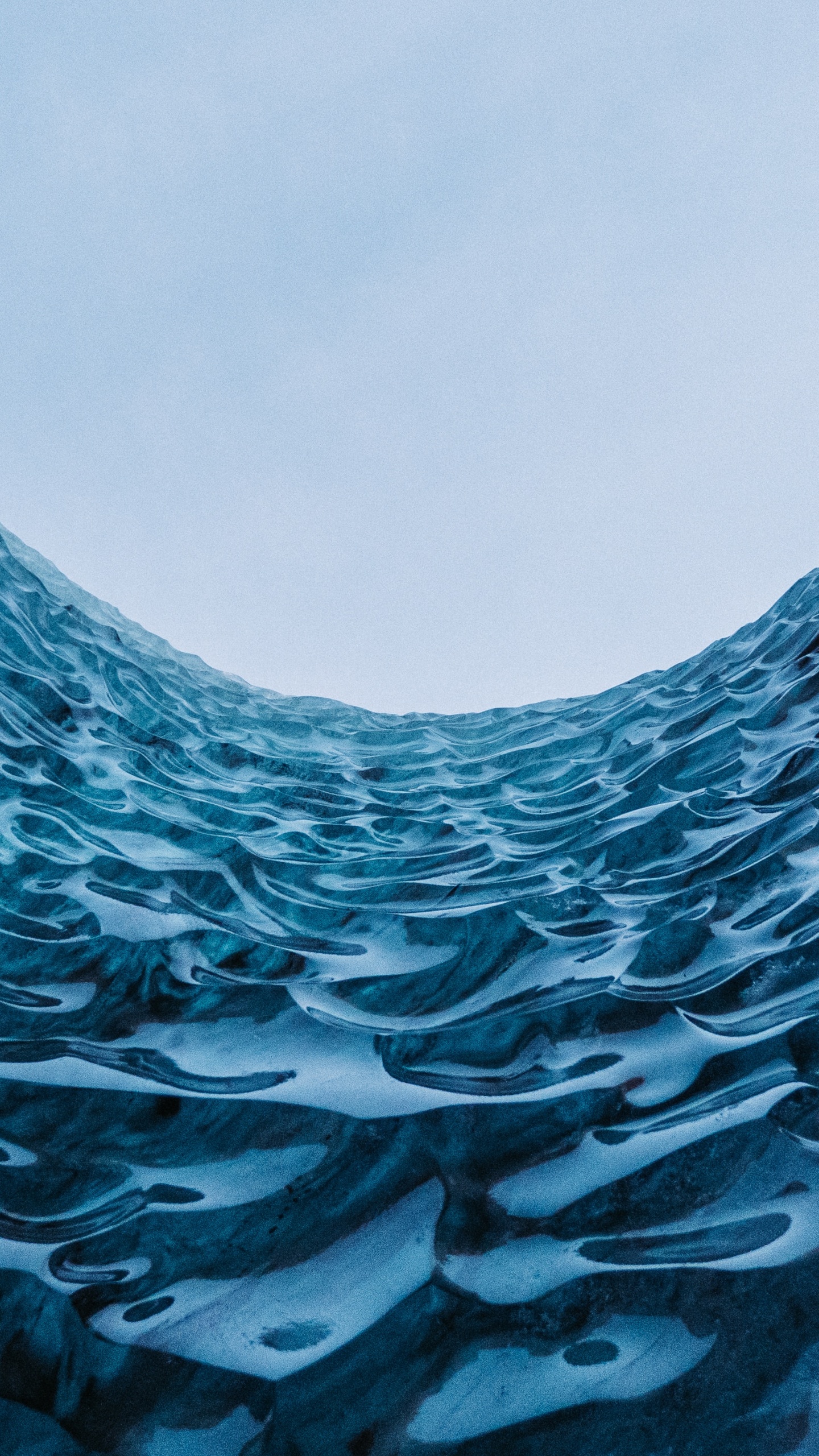 Обои ветровая волна, отражение, Аква, лед, вода в разрешении 1440x2560