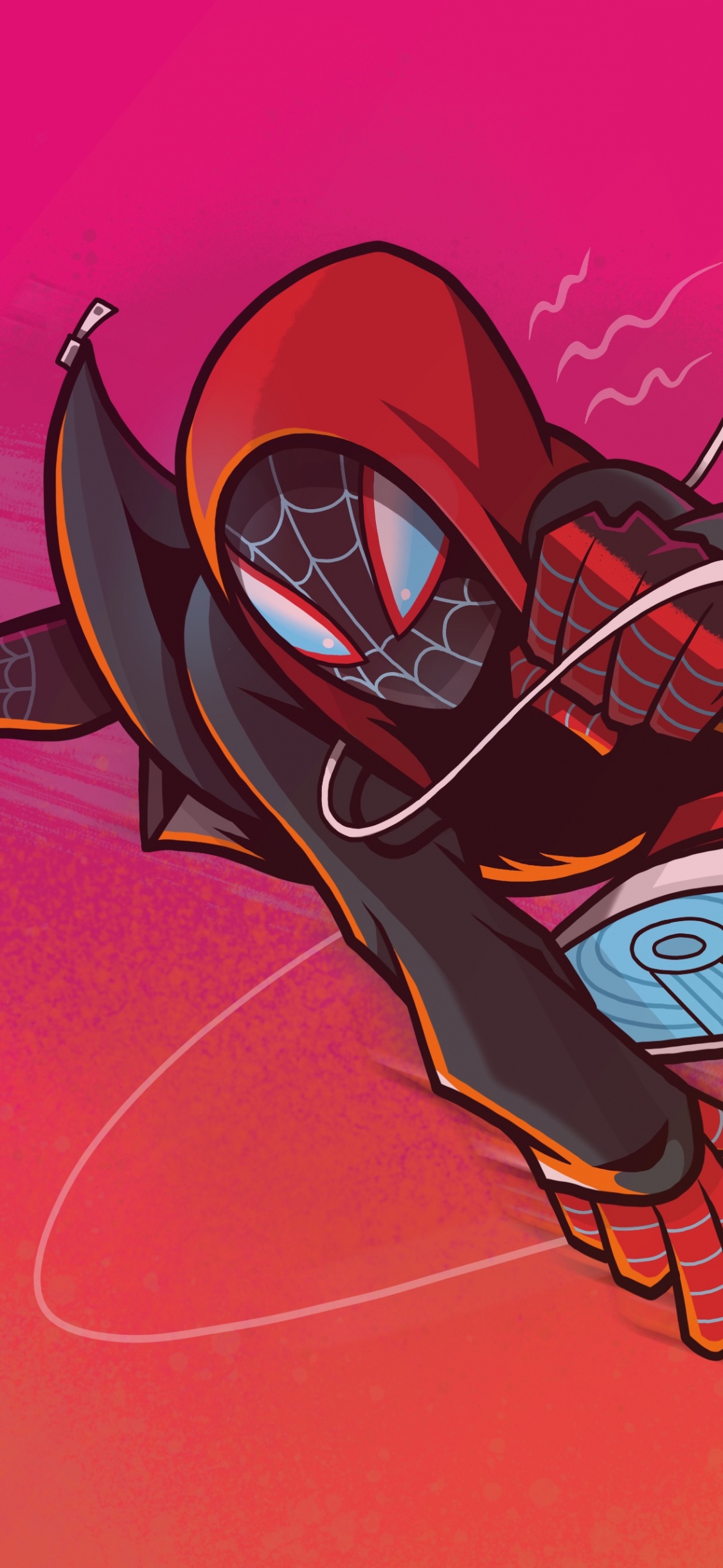 Обои человек-паук, Майлз Моралес, чудо человек-паук майл моралес, Паук-Хам, иллюстрация в разрешении 1125x2436