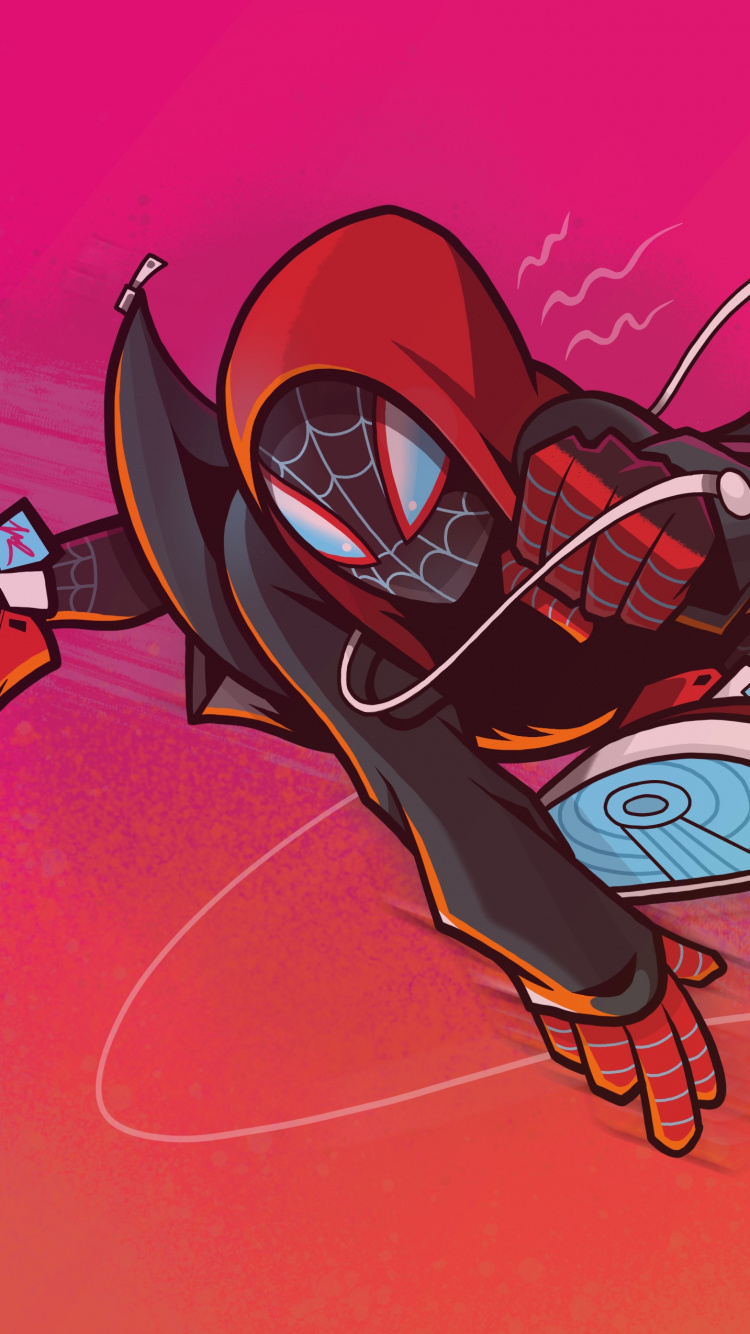 Обои человек-паук, Майлз Моралес, чудо человек-паук майл моралес, Паук-Хам, иллюстрация в разрешении 750x1334