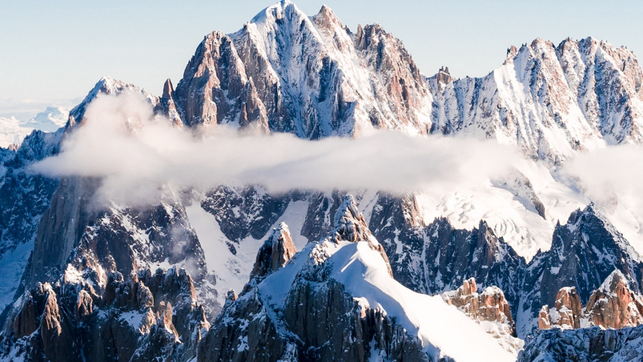 Обои Панорамная канатная дорога на Монблан, Компания Монблан, Мер-де-Глас, Монблан-дю-Такуль, Монблан в разрешении 1280x720