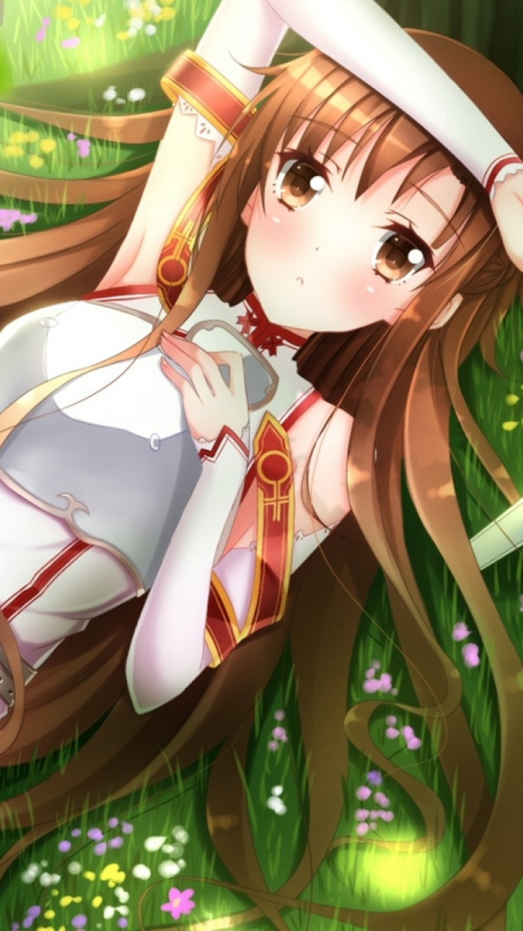 Обои Асуна, Кирито, аниме, вымышленный персонаж, Манга в разрешении 750x1334