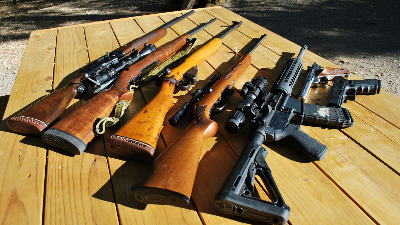 Обои орудие, огнестрельное оружие, пневматическое оружие, Страйкбольное оружие, винтовка в разрешении 1280x720