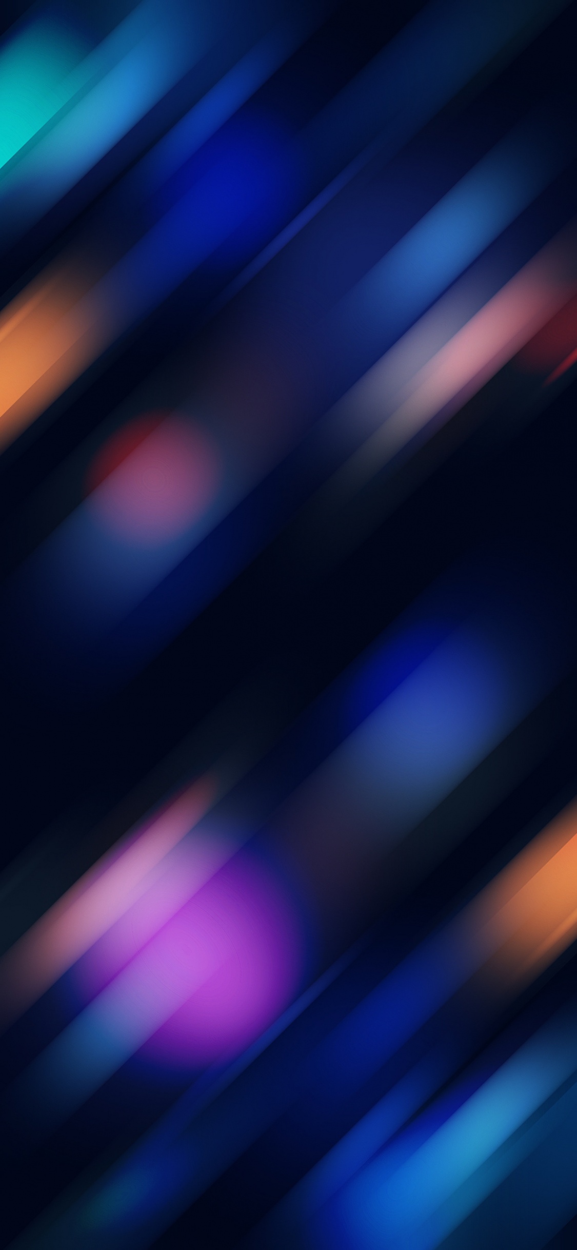 Обои свет, красочность, пурпур, синий, Оранжевый цвет в разрешении 1125x2436