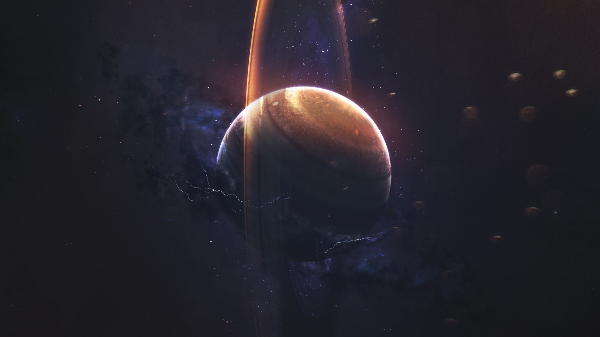 Обои земля, Сатурн, планета, астрономический объект, звезда в разрешении 1920x1080