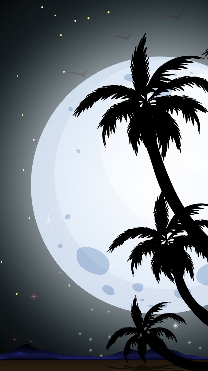 Обои силуэт, иллюстрация, векторная графика, картинка, графика в разрешении 720x1280