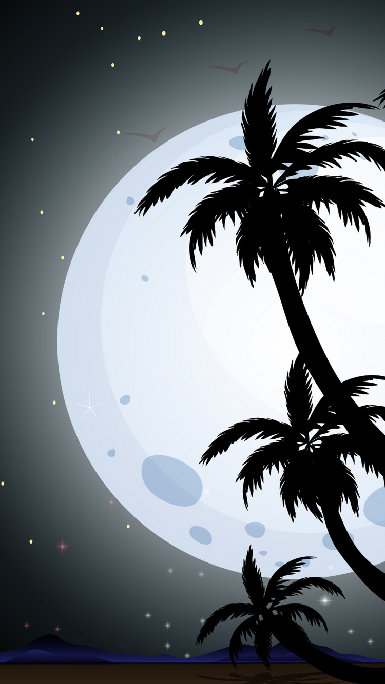 Обои силуэт, иллюстрация, векторная графика, картинка, графика в разрешении 750x1334