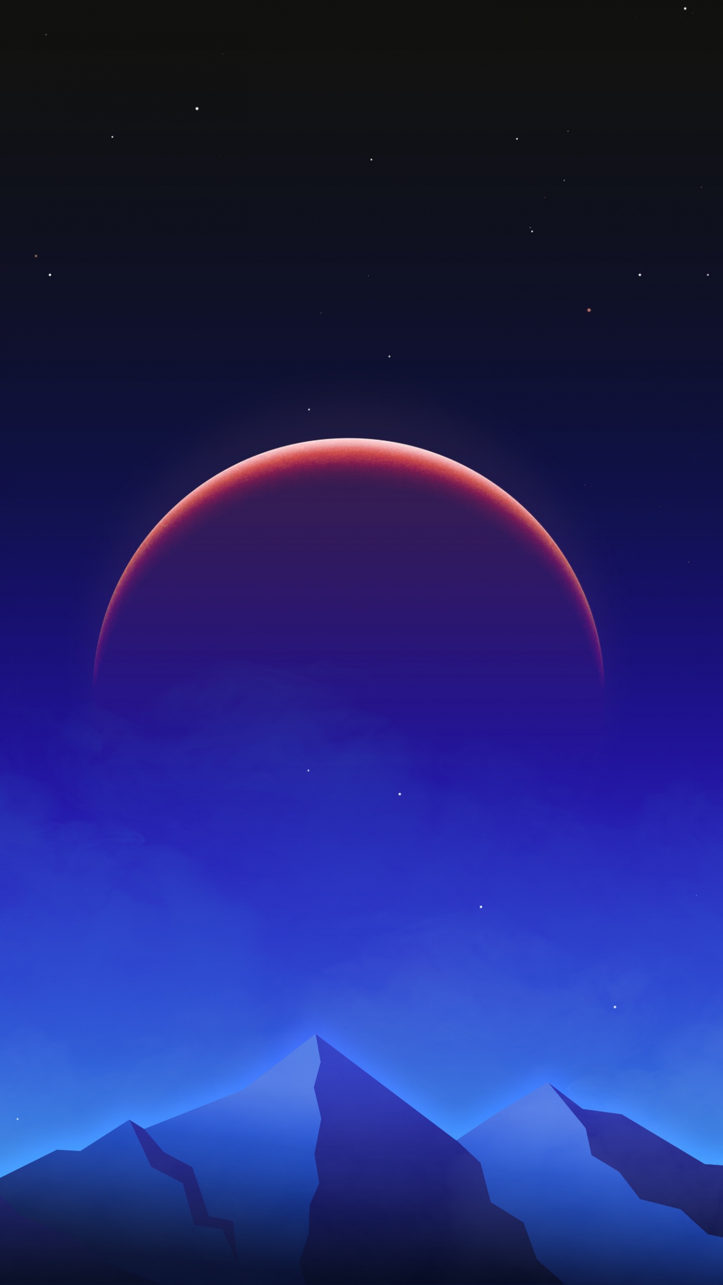 Обои абстрактное искусство, атмосфера, дневное время, луна, природа в разрешении 1440x2560