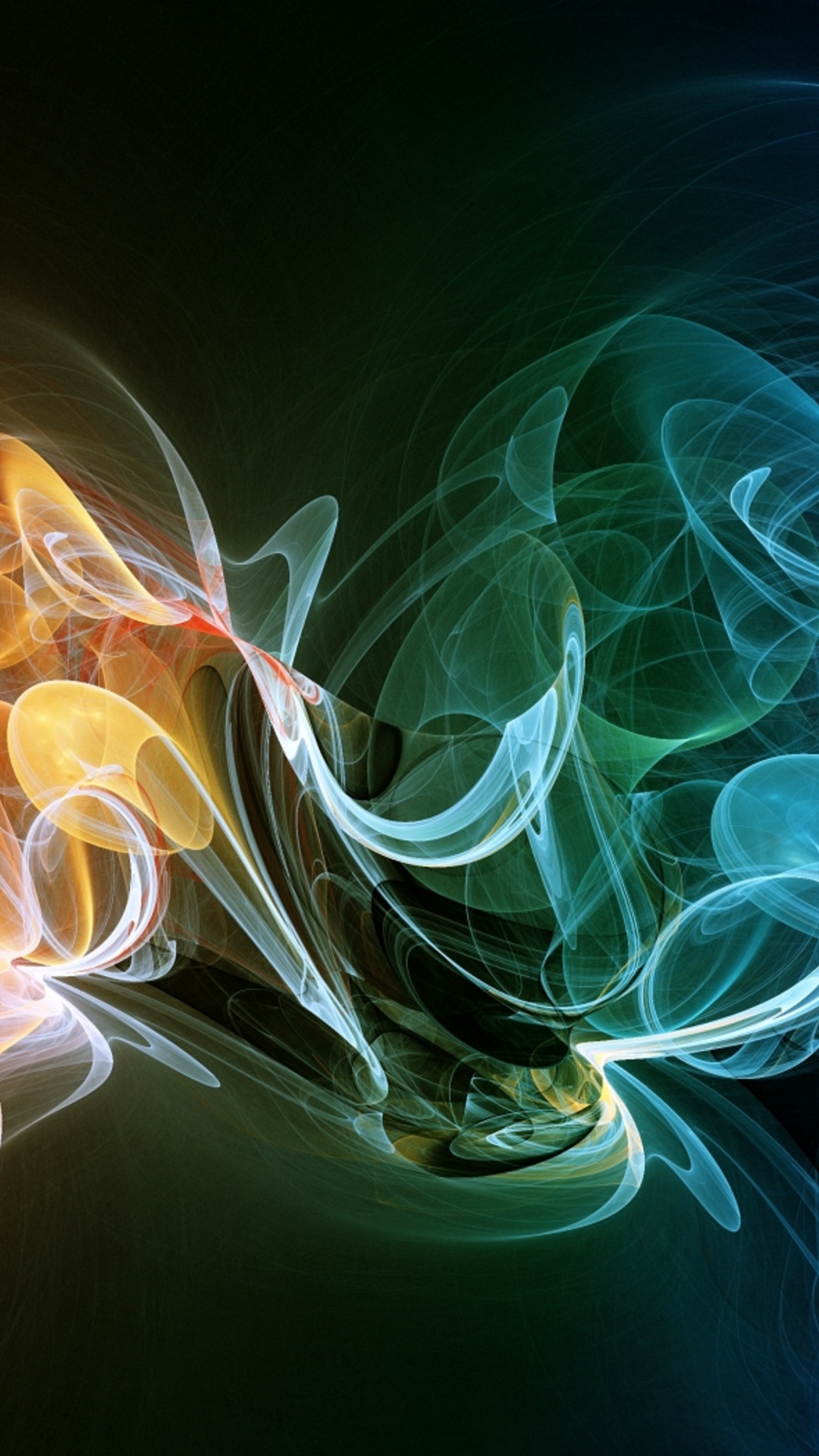 Обои высокая контрастность, отличие, амолед, синий, фрактальное искусство в разрешении 1080x1920