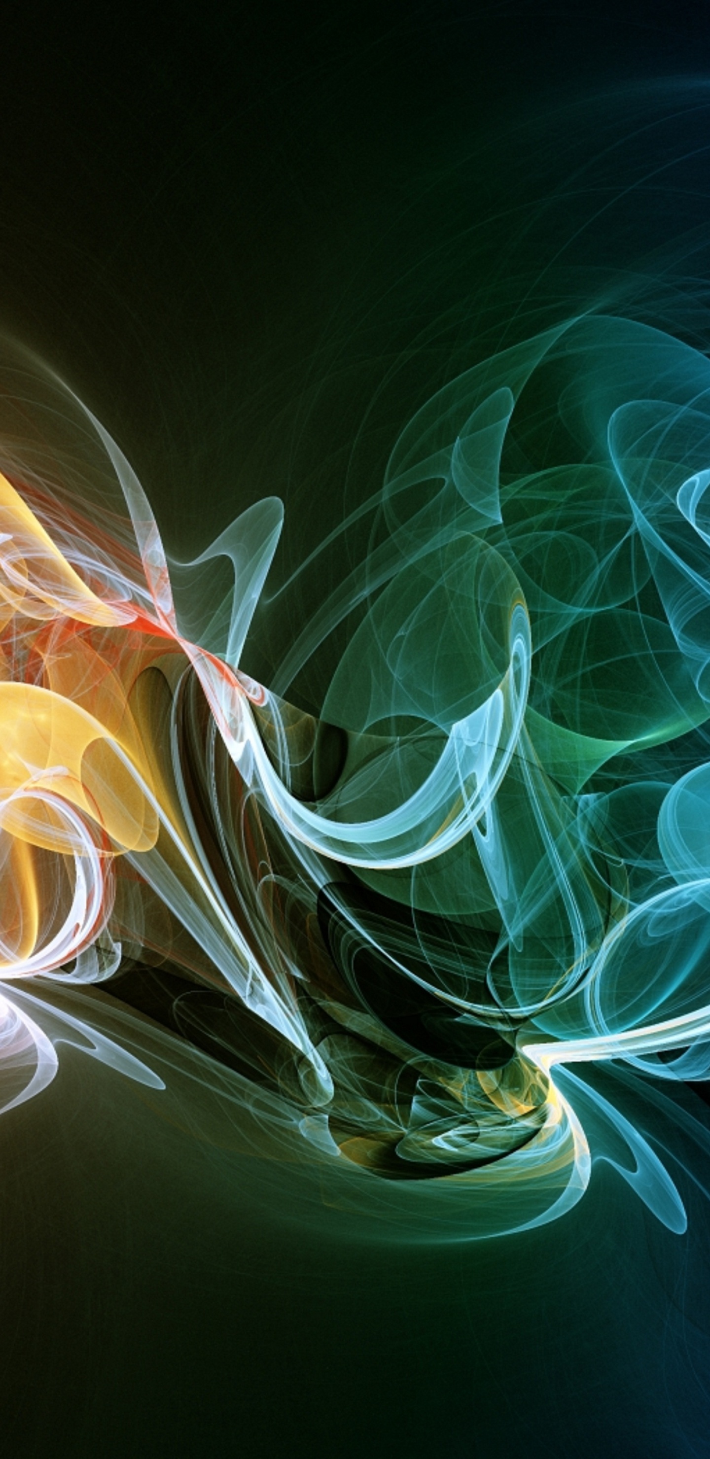 Обои высокая контрастность, отличие, амолед, синий, фрактальное искусство в разрешении 1440x2960