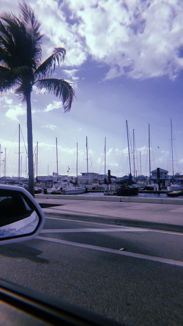 Обои Король, автомобильное зеркало, дорога, инфраструктура, облако в разрешении 750x1334