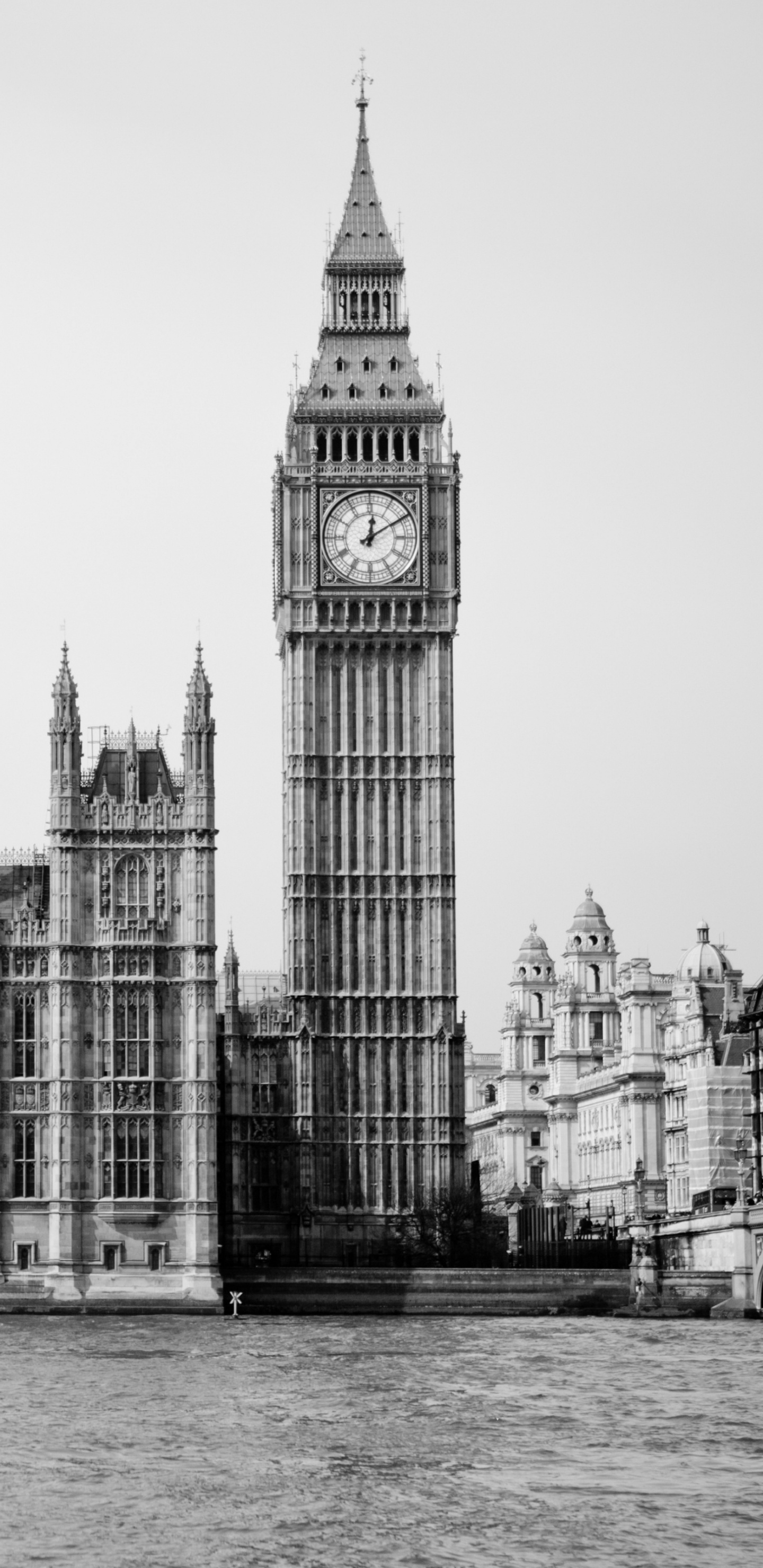 Обои здание парламента, вестминстерский дворец, Биг Бен, река темза, ориентир в разрешении 1440x2960