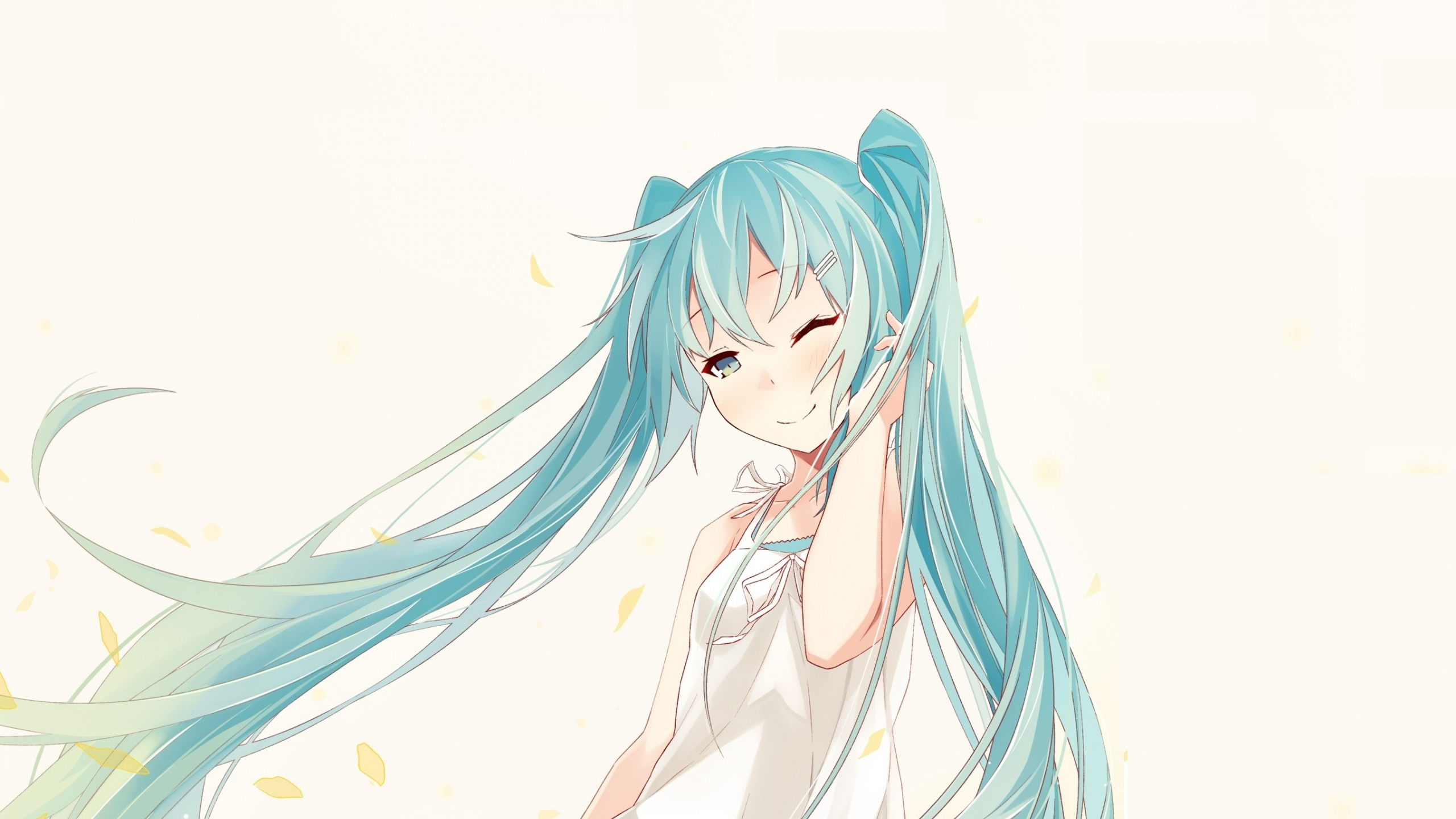 Обои Хацунэ Мику, Piapro, арт, вокалоид, аниме в разрешении 2560x1440